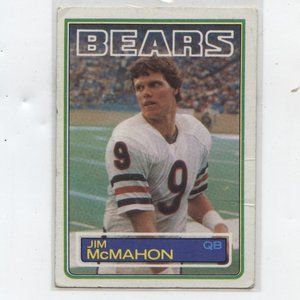 1983 TOPPS FOOTBALL JIM MCMAHON ROOKIE CARD CHICAGO BEARS